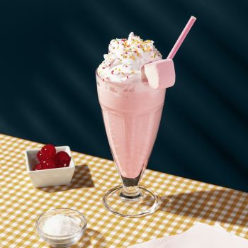 Strawberry Shake With Ice Cream